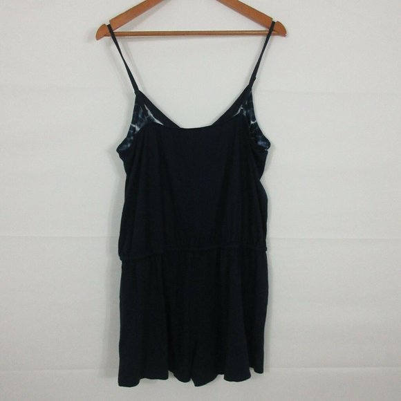 Aeropostal Romper XL Hawaiian Blue Cami Button Romper tie waist women's XL $39 - Picture 6 of 9